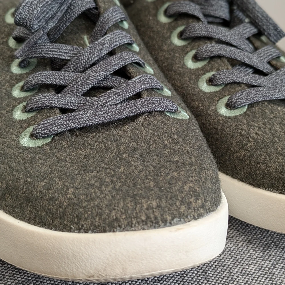 AllBirds Gray White Piper Merino Wool Women's Size 11 Sneakers Shoes - Picture 5 of 16